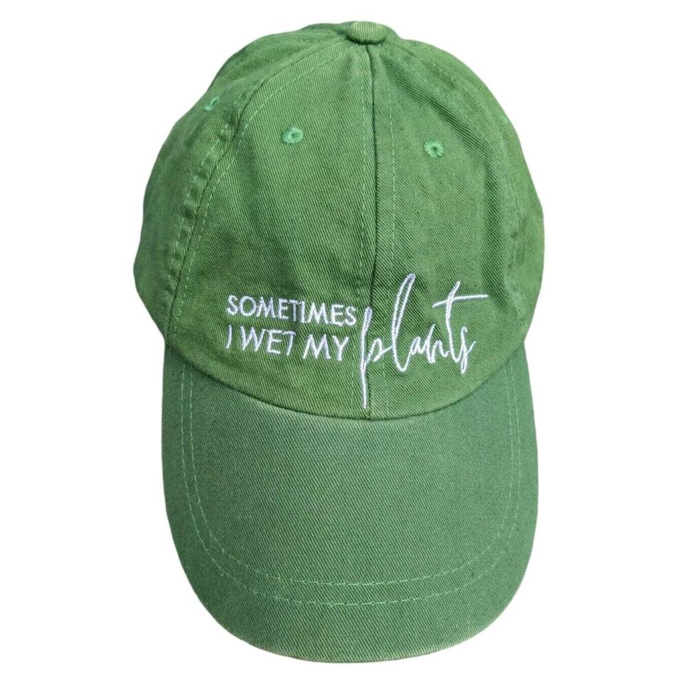 Gardening Hat Sometimes I Wet My Plants Green Canvas Ball Cap Adjustable Joann